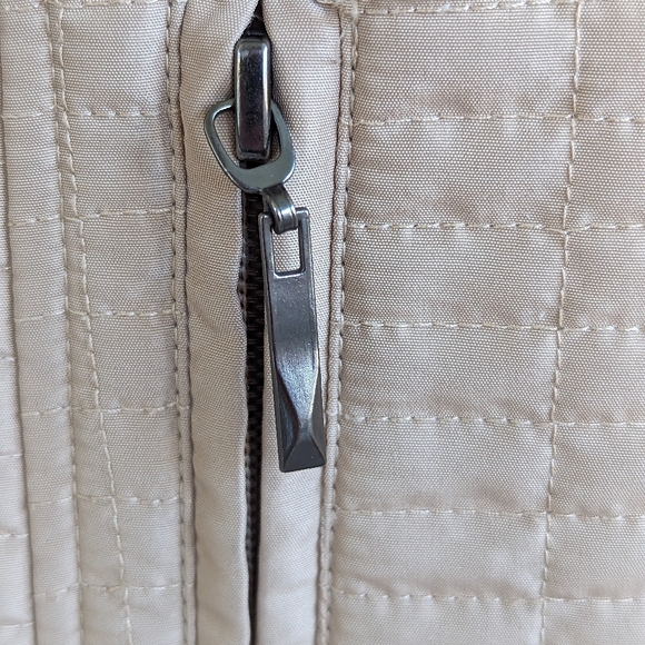 Norm Thompson Beige Quilted Fall Jacket Petite Small Coat - Picture 8 of 10